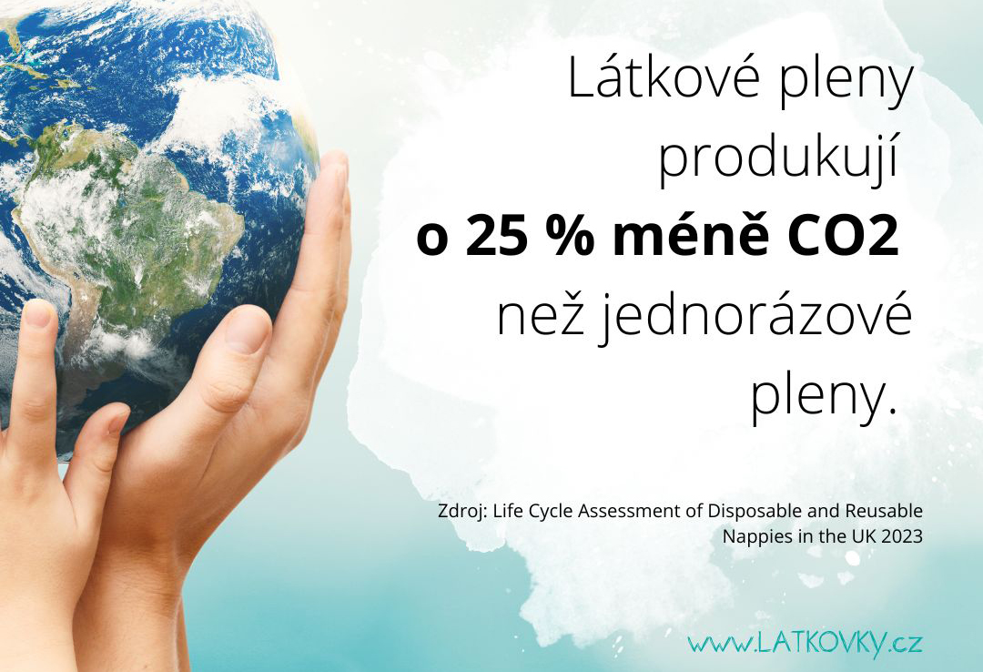 Látkové pleny jsou ekologičtější, než jednorázové - produkují o 25% méně CO2